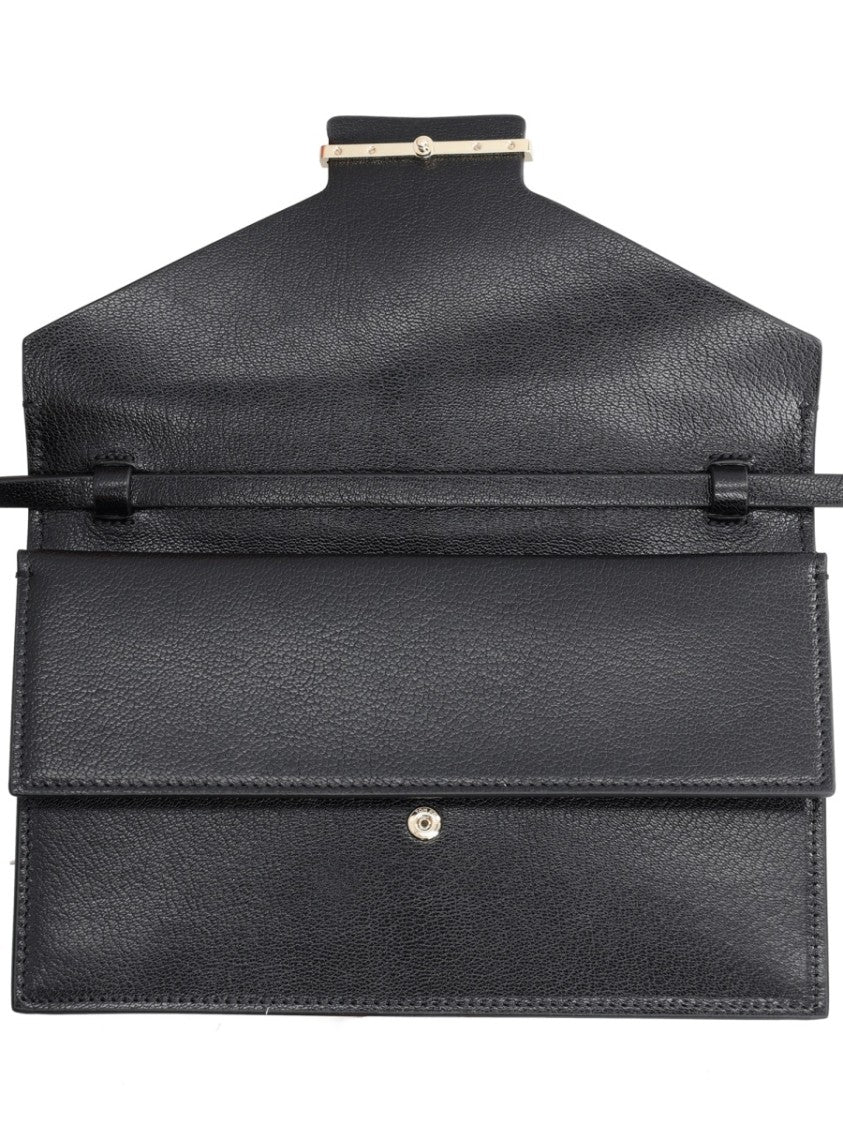 Tom Ford Supple Grain Textured Minimalist Flap Shoulder Bag