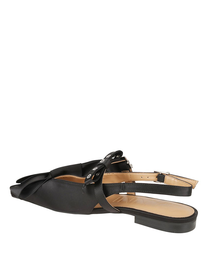 Ganni Pointed Toe Slingback Flats