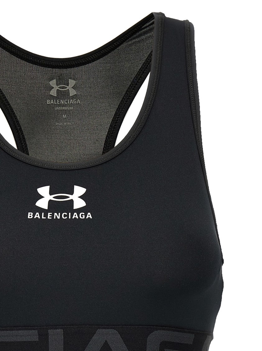 Balenciaga Bodycon Racerback Sports Top In Stretch Technical Jersey
