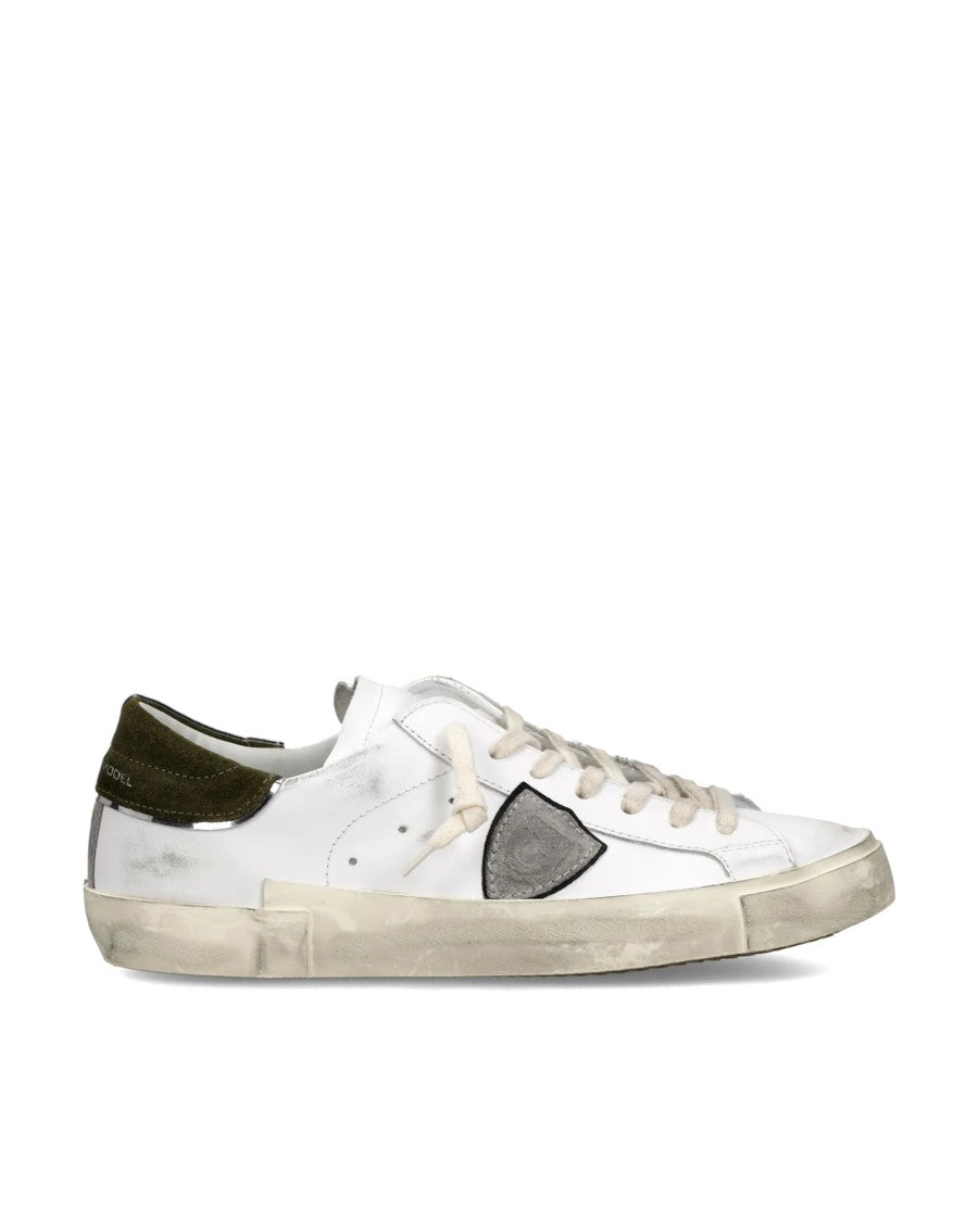 Philippe Model Men's Prsx Low Sneakers In White/Green