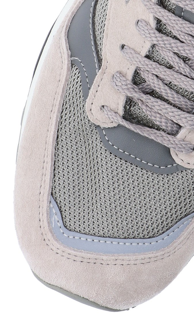 New Balance Suede And Mesh Low-Profile Grey Sneakers