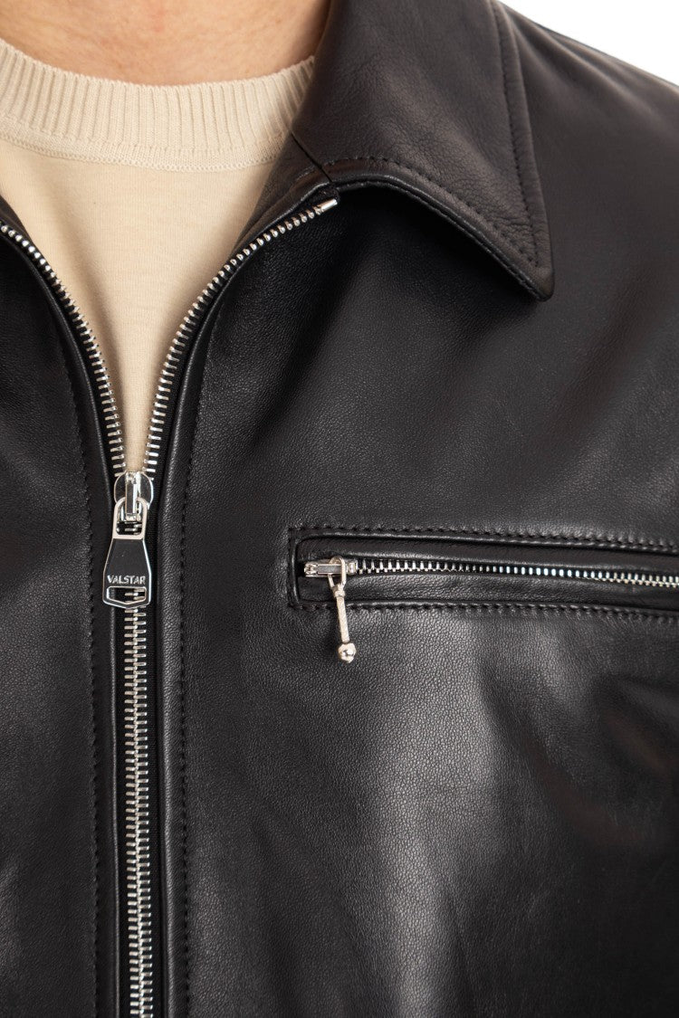Valstar Nappa Leather Bomber Jacket