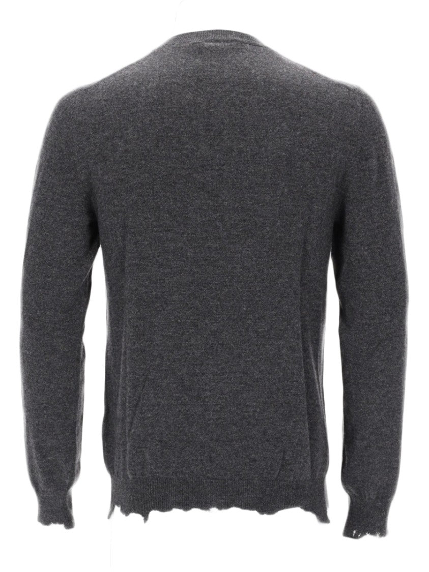 Alexander Mcqueen Distressed Skull Pattern Knit Sweater