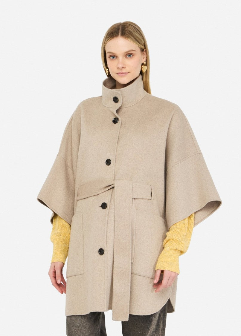 Liu Jo Wool Blend Coat With High Collar