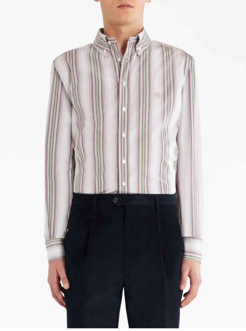 Etro Slim Fit Vertical Striped Shirt