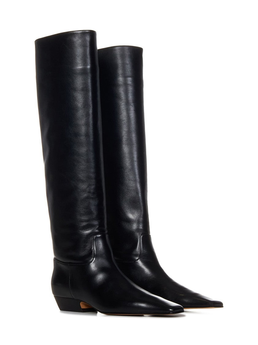 Khaite Black Knee-High Boots