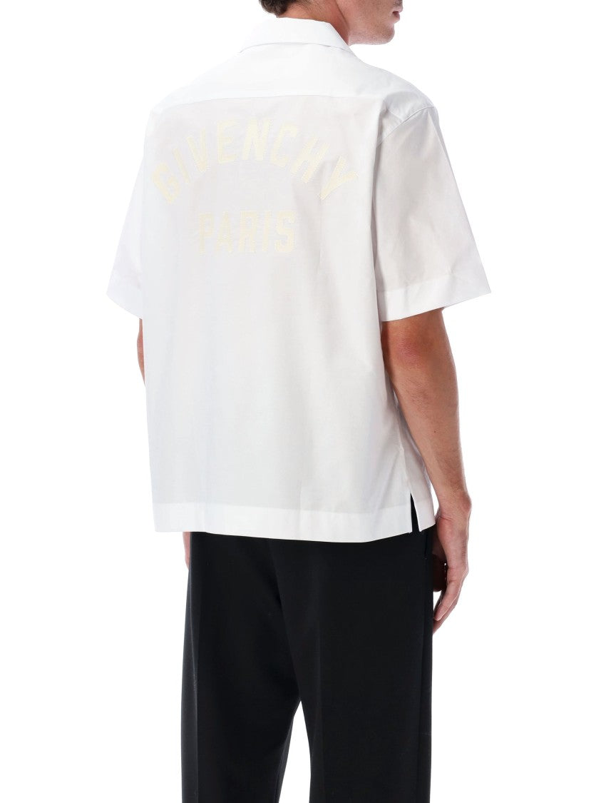 Givenchy Bowling Logo Classic Camp Collar Shirt