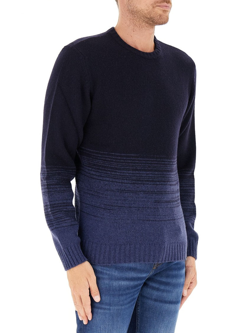 Colmar Two-Tone Gradient Crewneck Ribbed Trim Sweater