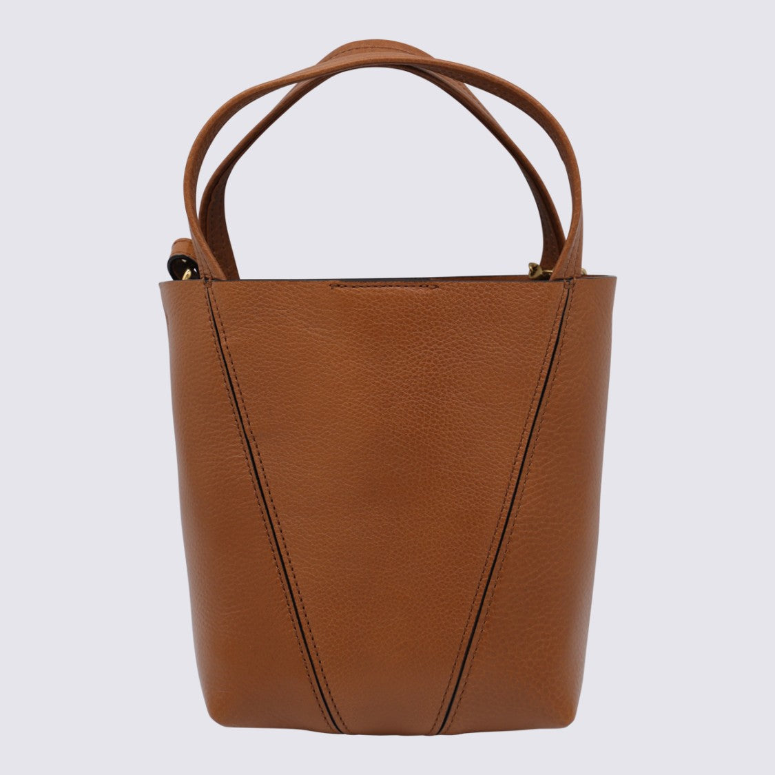 Chloé Structured Bucket Bag With Gold-Tone Chain And V-Stitching