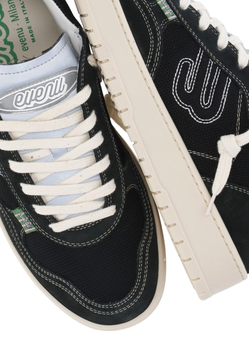 Evenu Equal Black Suede Low-Top Sneakers
