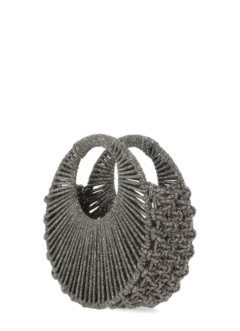 Hibourama Intricate Woven Crystal Circular Bag