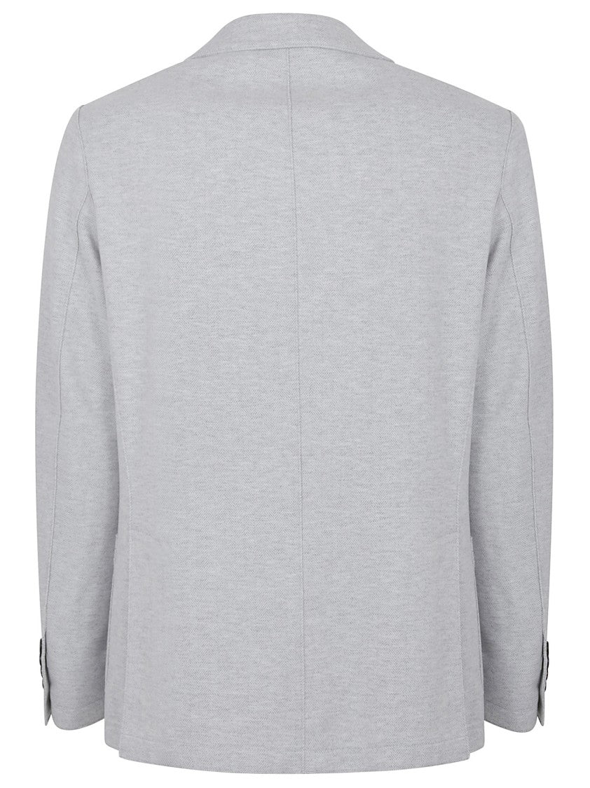 Eleventy Single-Breasted Lightweight Stretch Cotton Blazer