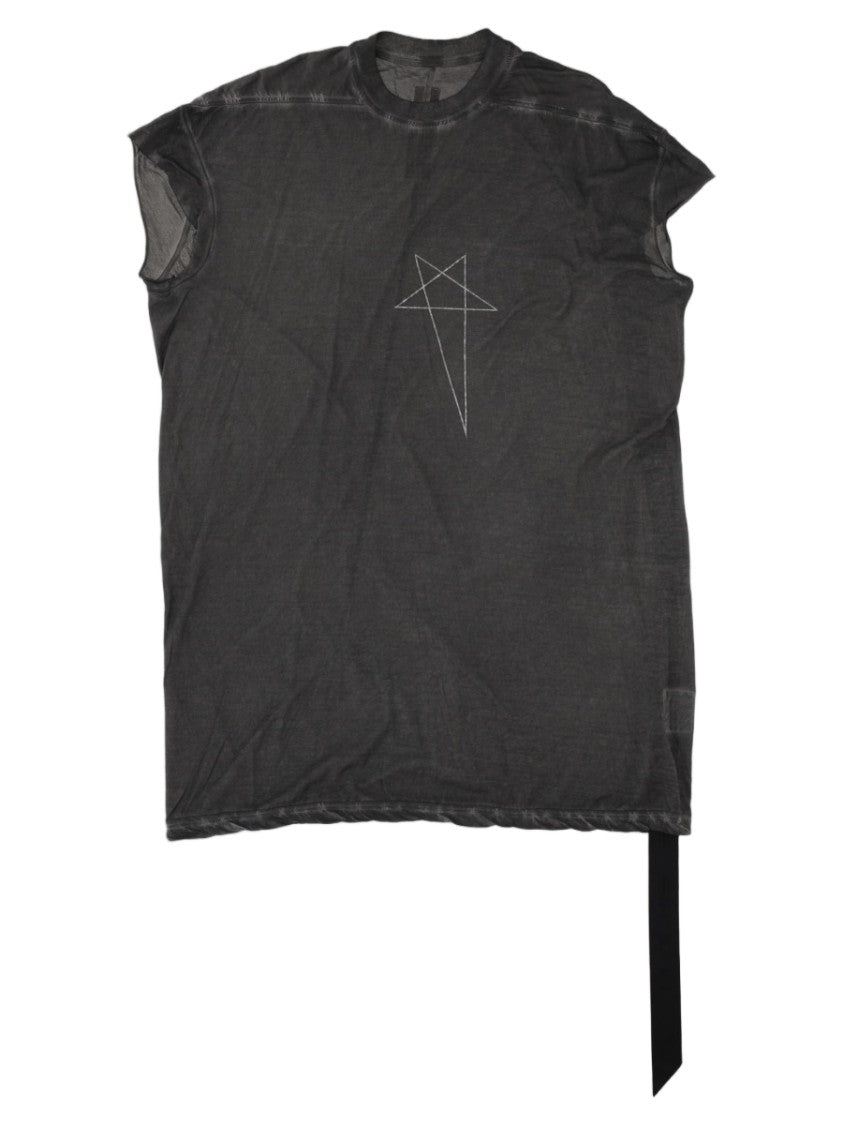 Drkshdw By Rick Owens Washed Black Rick S Jumbo Oversized Cotton T-Shirt