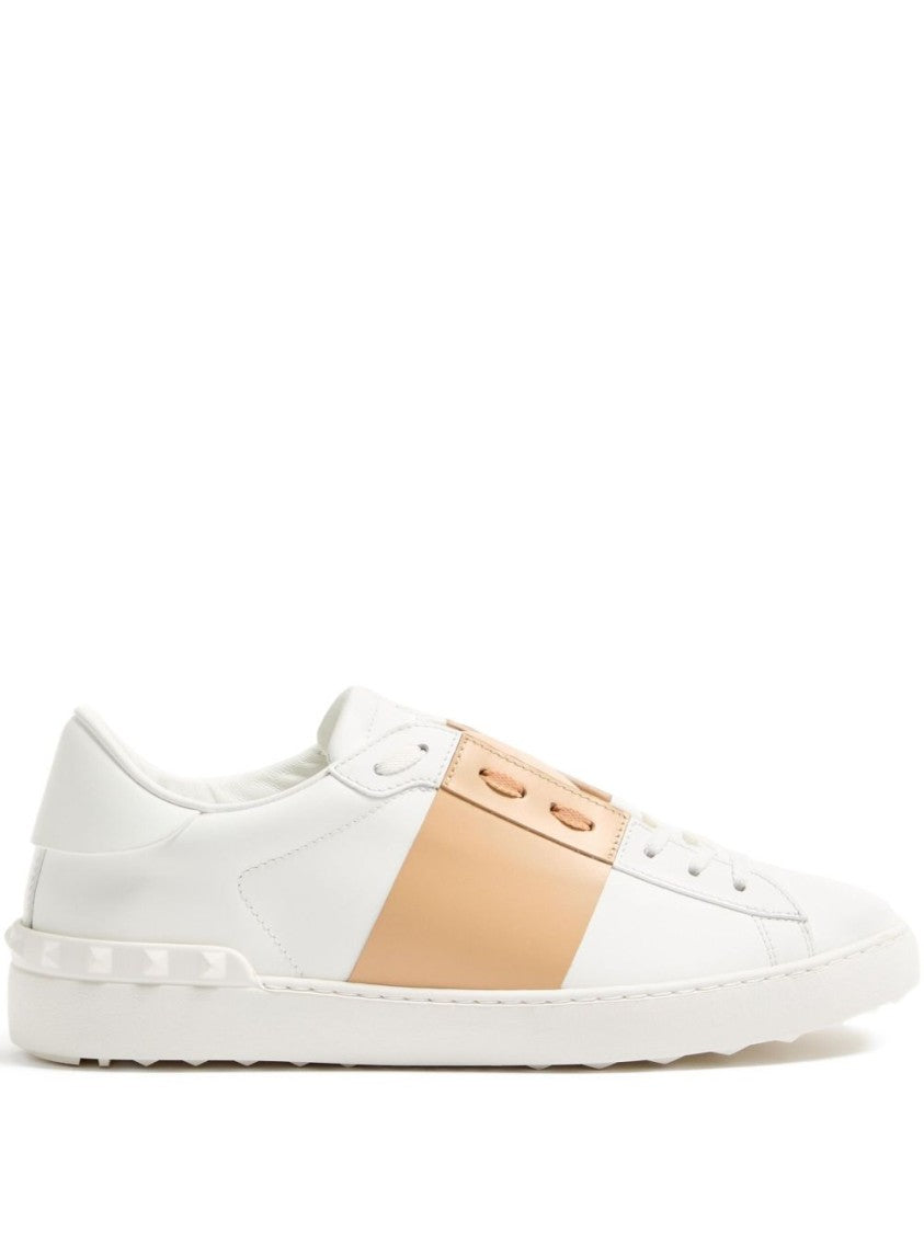 Valentino Garavani White Leather Flat Shoes