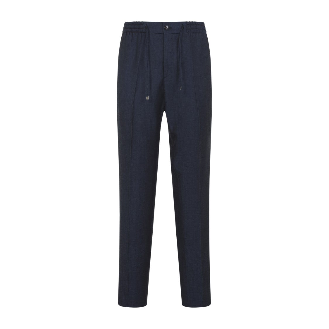 Etro Blue Wool And Linen Pants