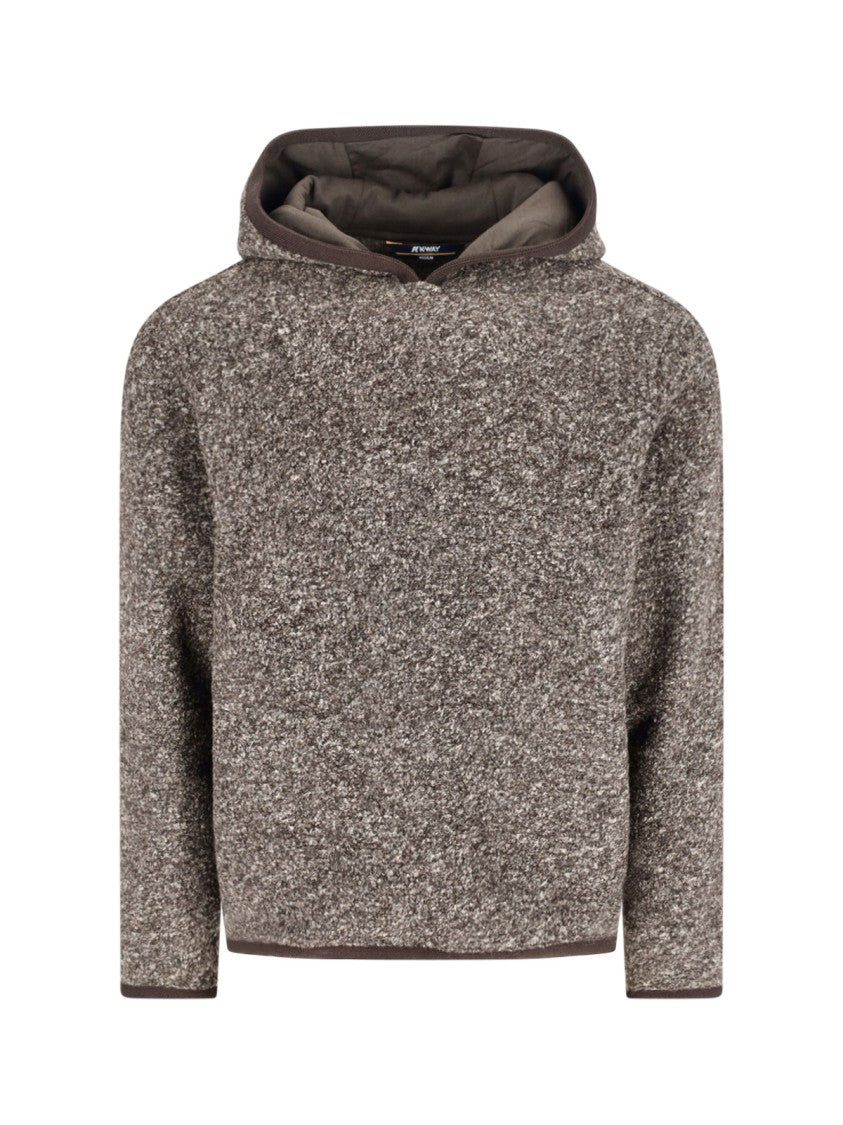 K-Way Hooded Teddy Sweatshirt – Brown