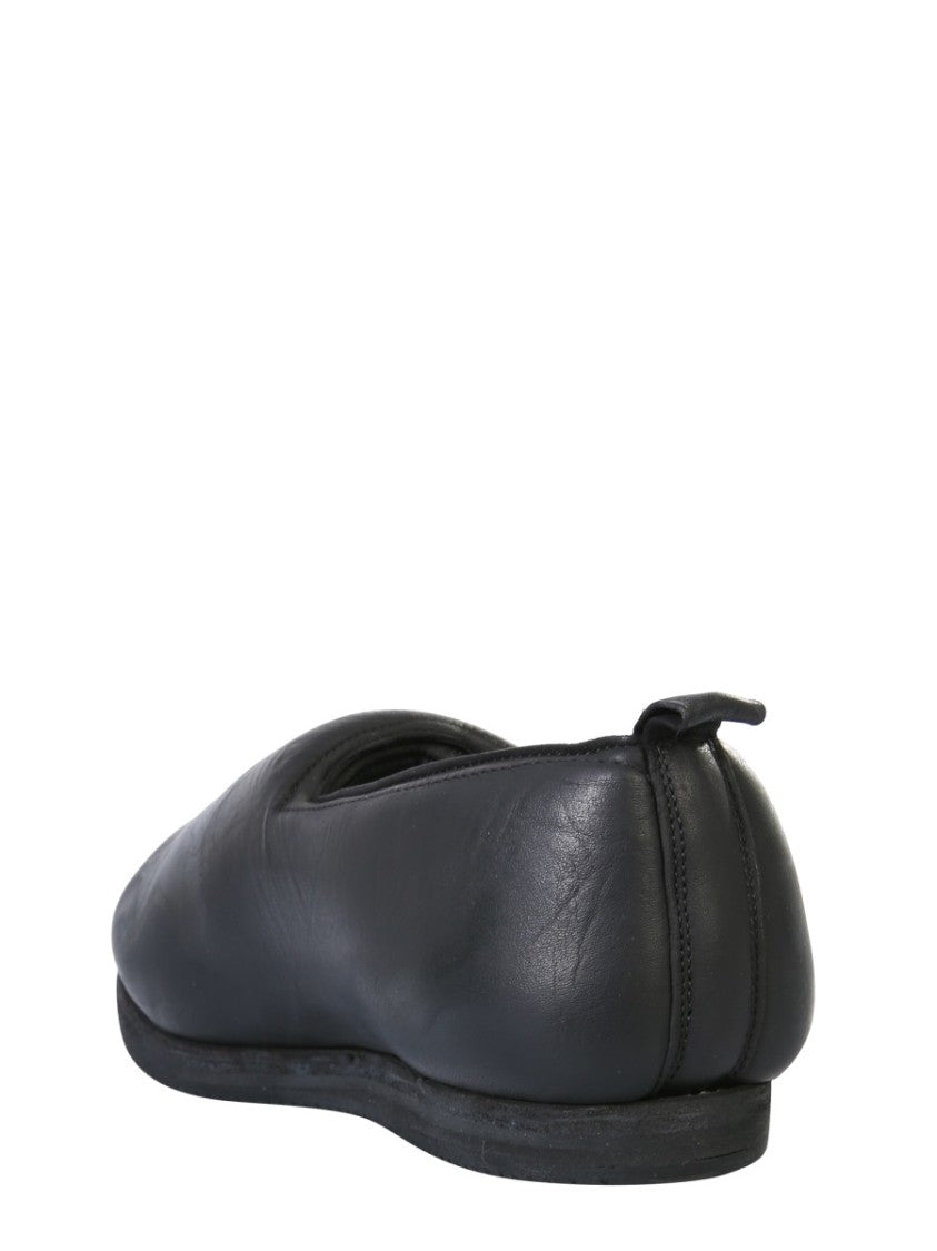 Guidi Black Leather Slipper Sneakers