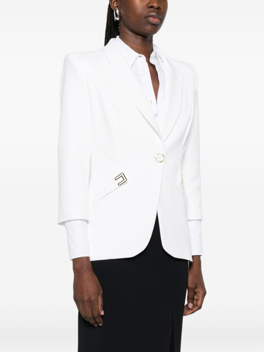 Elisabetta Franchi Tailored White Jacket