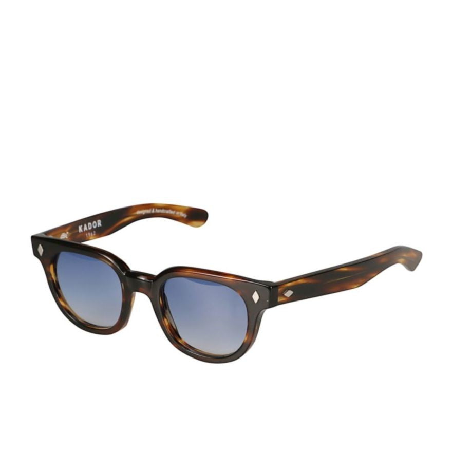 Kador Orbit Tortoiseshell Square Frame Sunglasses With Gradient Blue Lenses