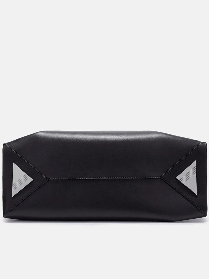 The Attico La Passeggiata Medium Calf Leather Top Handle Bag - Black