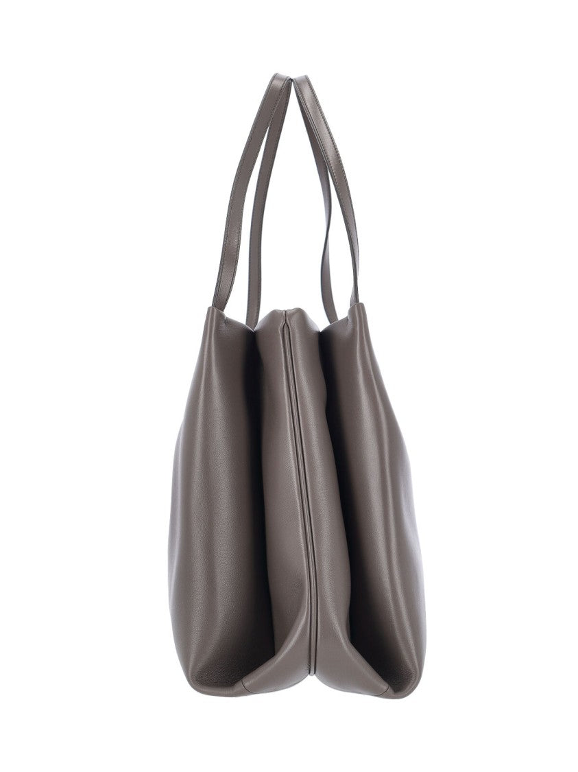 Ferragamo Grey Minimalist Bag With Elegant Structure