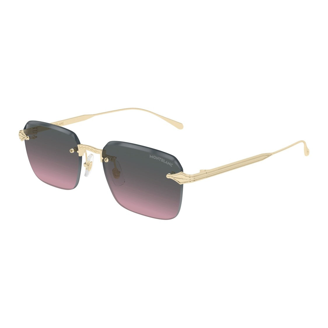 Montblanc Rimless Square Sunglasses With Gold-Toned Detailing