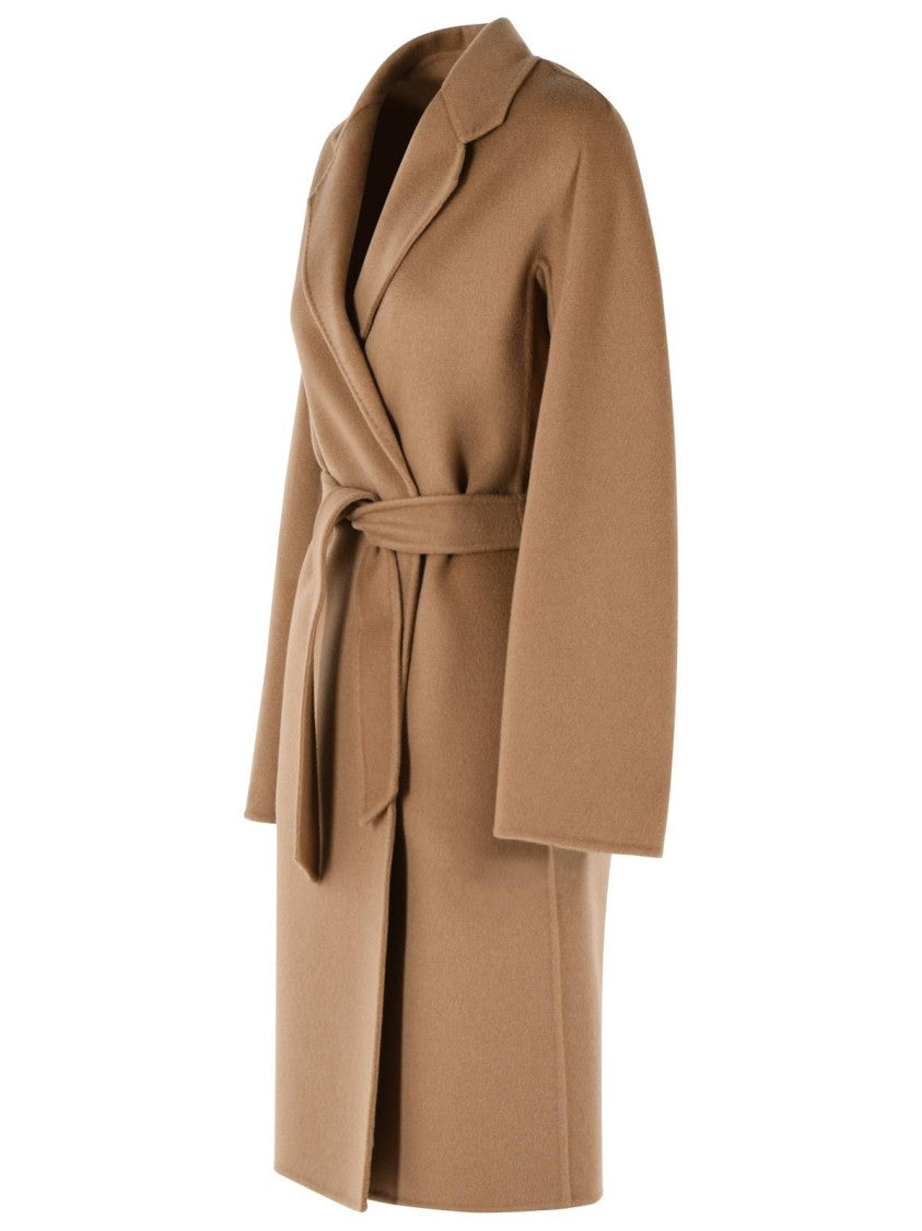 Max Mara 'Aceri' Camel Cashmere Wrap Coat
