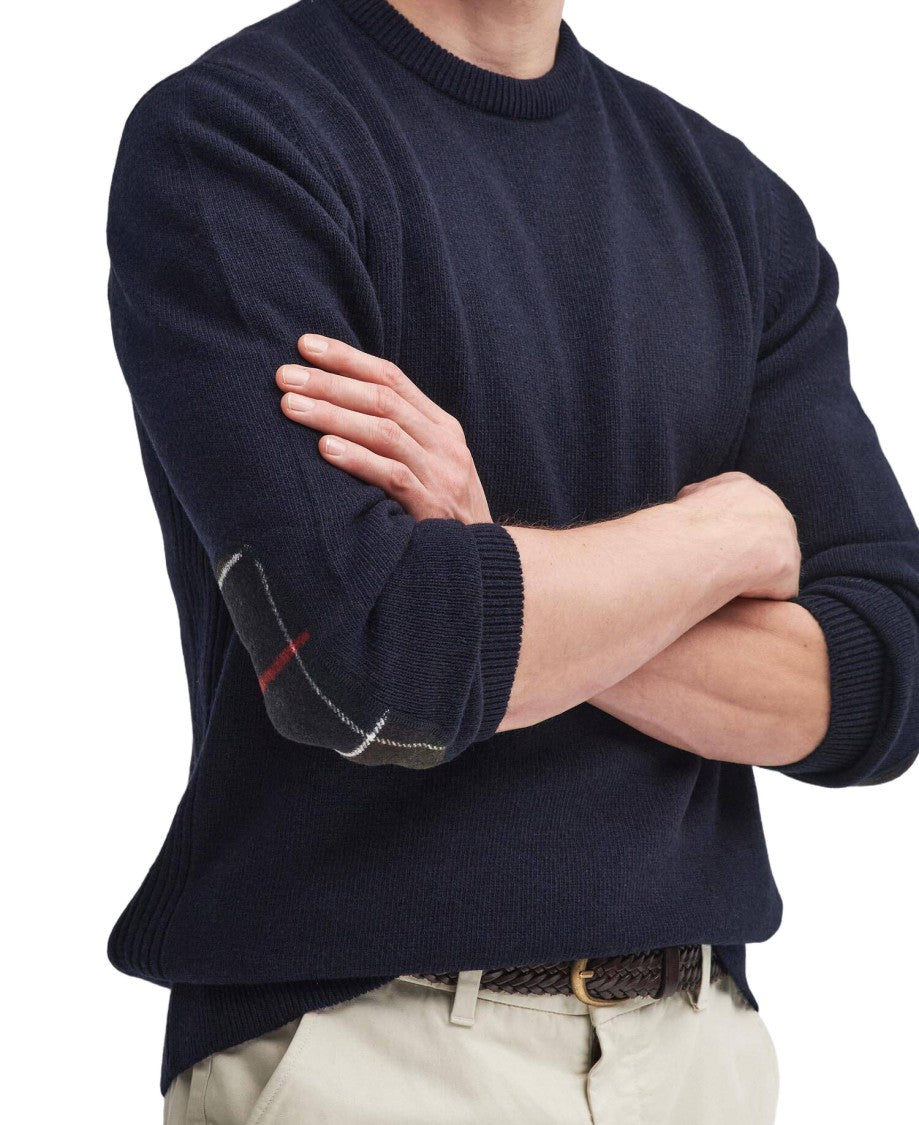 Barbour Holden Crew Neck Sweater In Deep Navy
