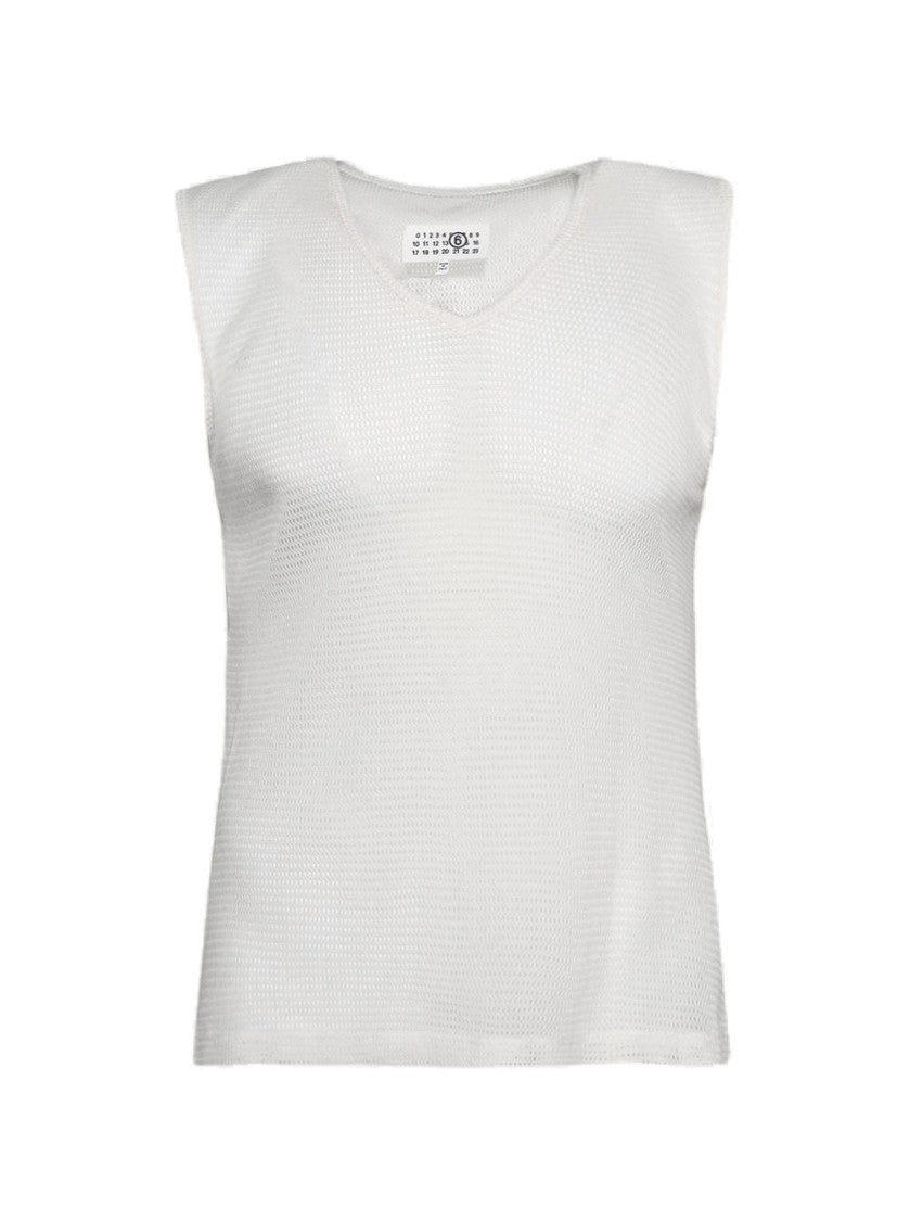 Mm6 By Maison Margiela Tank Top Off White