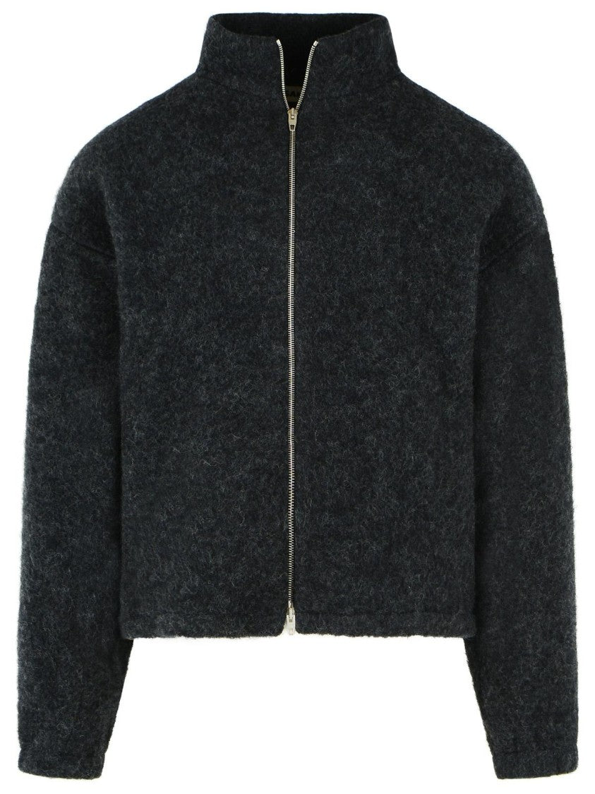 Jil Sander Lava Stone Wool Fleece Sweatshirt