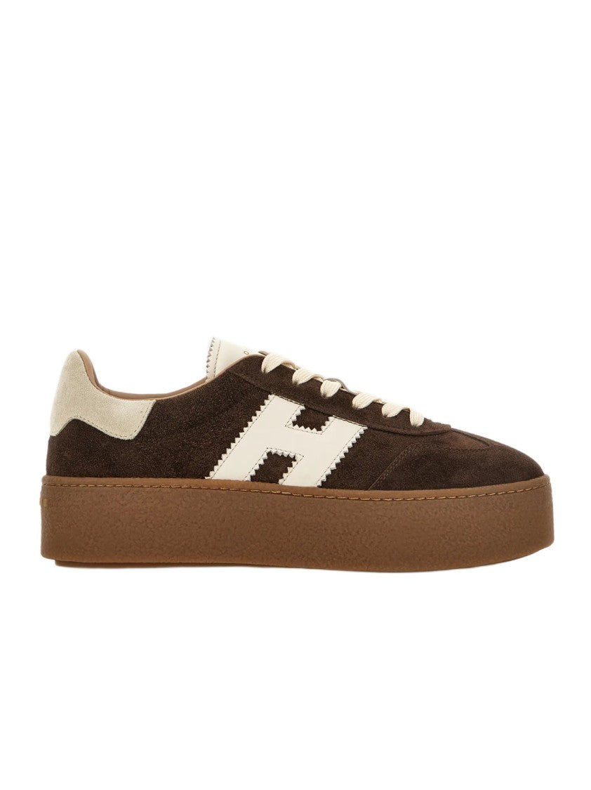 Hogan Brown Low-Top Sneakers With Platform Sole
