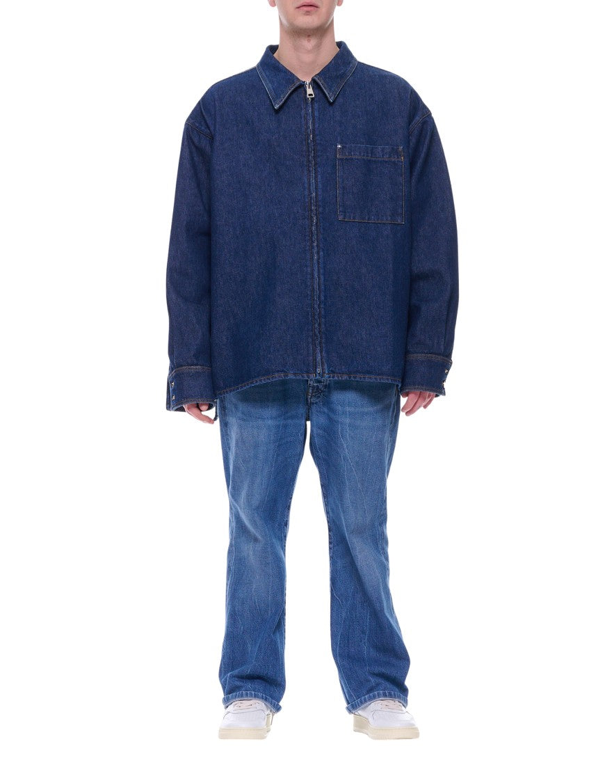 Desmore Men’S Dark Denim Overshirt