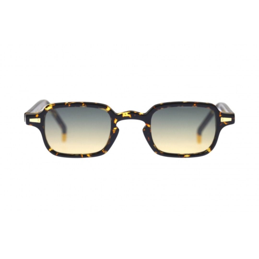 Kyme Gold Luigi Gradient Tortoiseshell Rectangular Sunglasses
