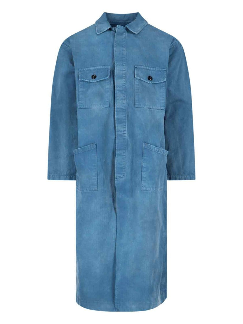 Maison Margiela Denim Trench Coat – Blue