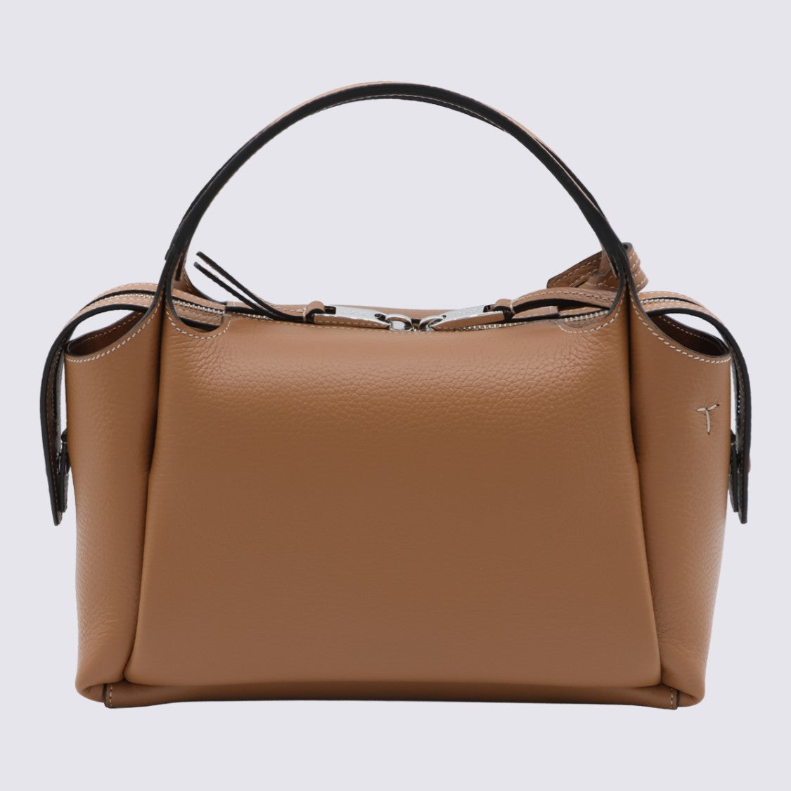 Tod's Textured Leather Handbag With Silver-Tone Charm