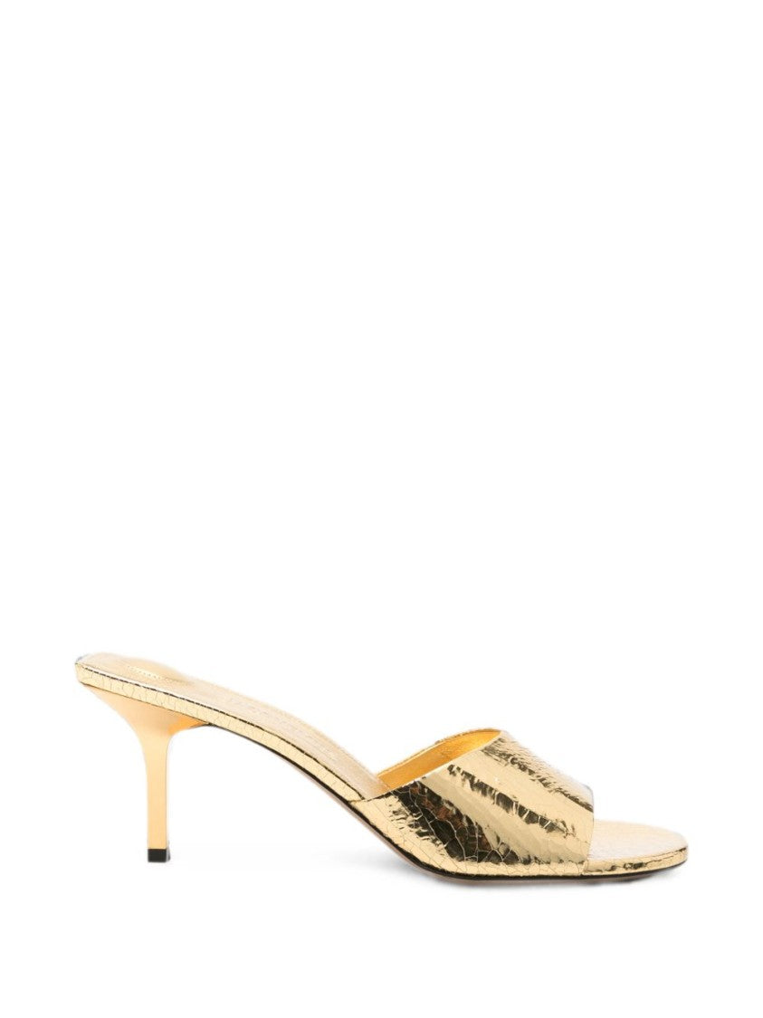 Jacquemus Metallic Kitten-Heel Open-Toe Sandals