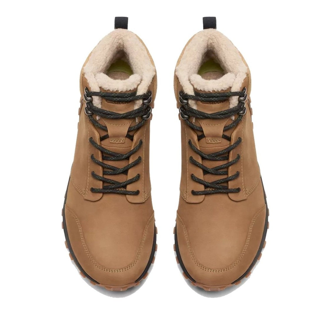 Clarks Trek Up Brown Nubuck Suede Collar Wedge Boots