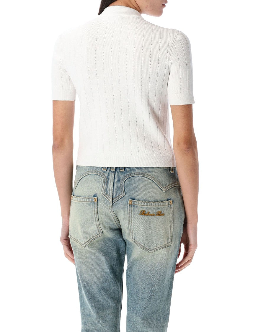 Balmain Fitted 4-Pocket Knitted Cardigan