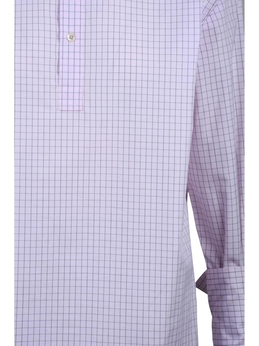 Dries Van Noten Pink Checkered Oversized Cotton Shirt