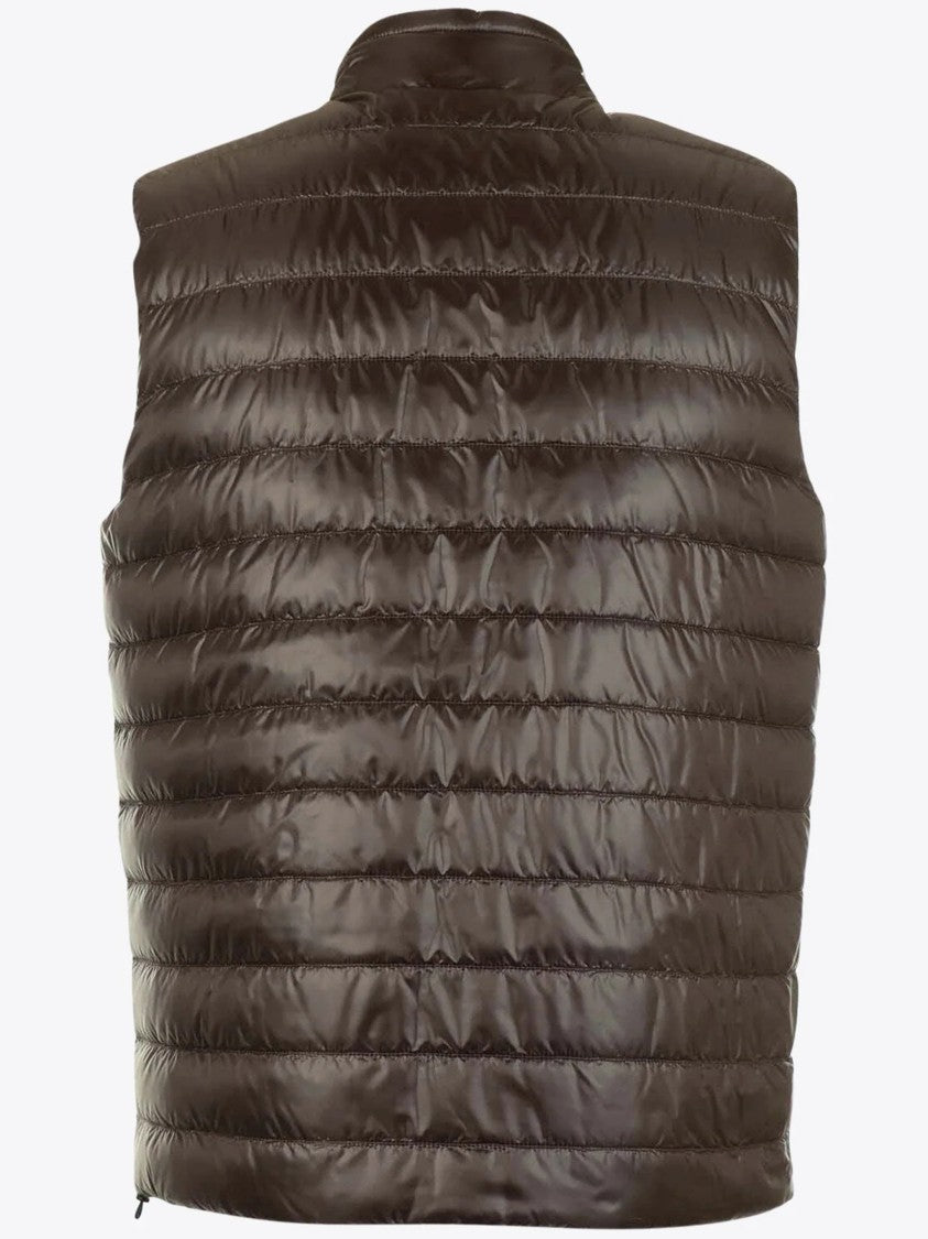 Herno Brown Reversible Sleeveless Puffer Vest