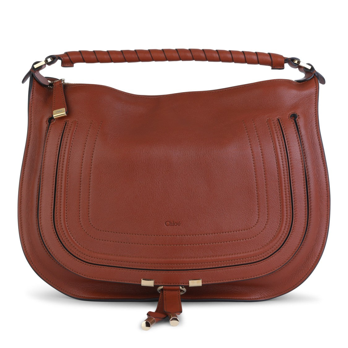 Chloé Brown Leather Marcie Shoulder Bag