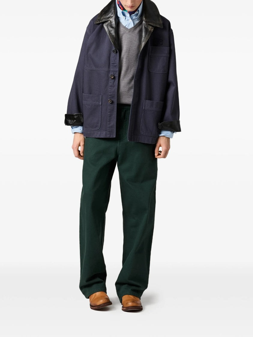 Miu Miu Light Blue Button-Up Classic Collar Shirt