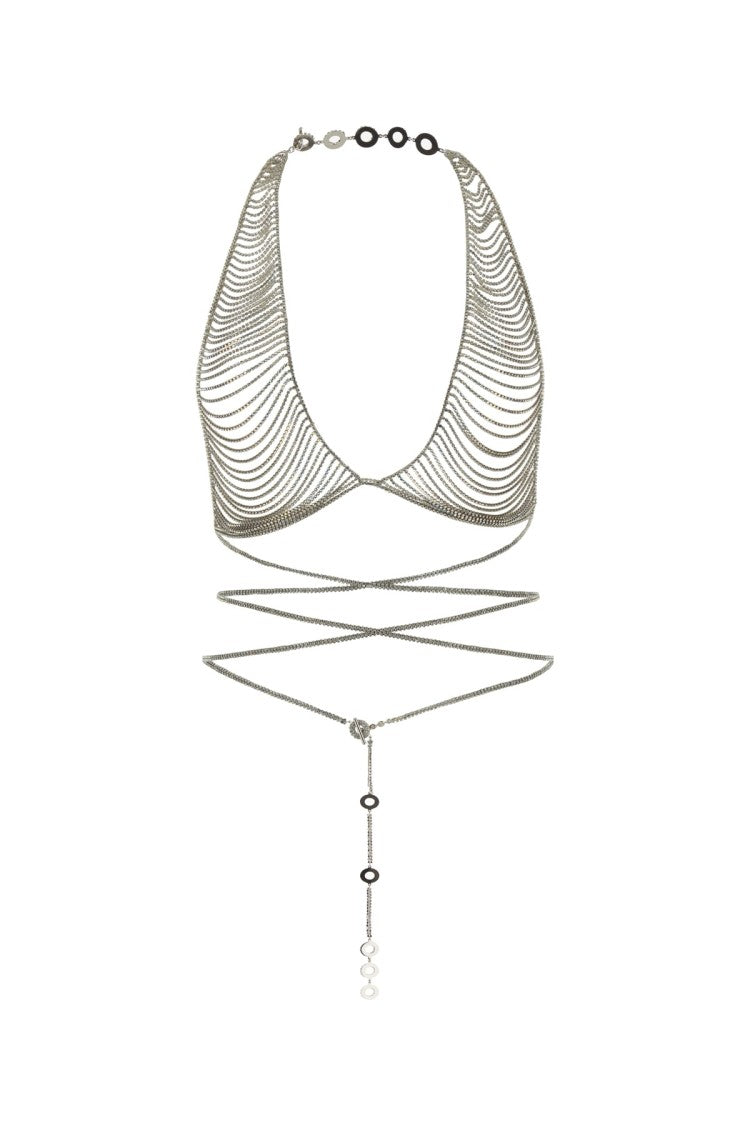 Benedetta Bruzziches Intricate Silver Mesh Chain Necklace
