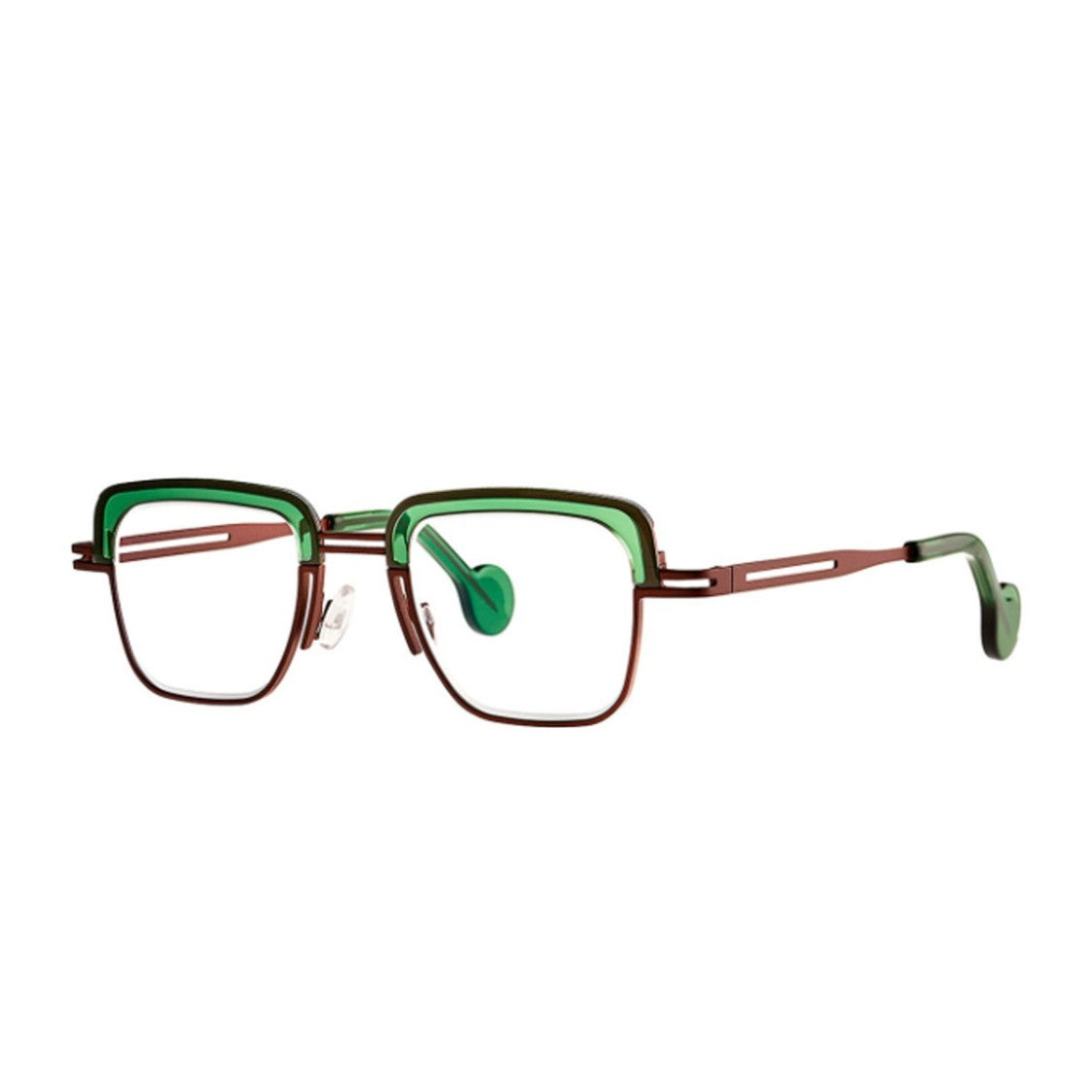 Theo Eyewear Burned Shadow Foundation Titanium Squared Sunglasses