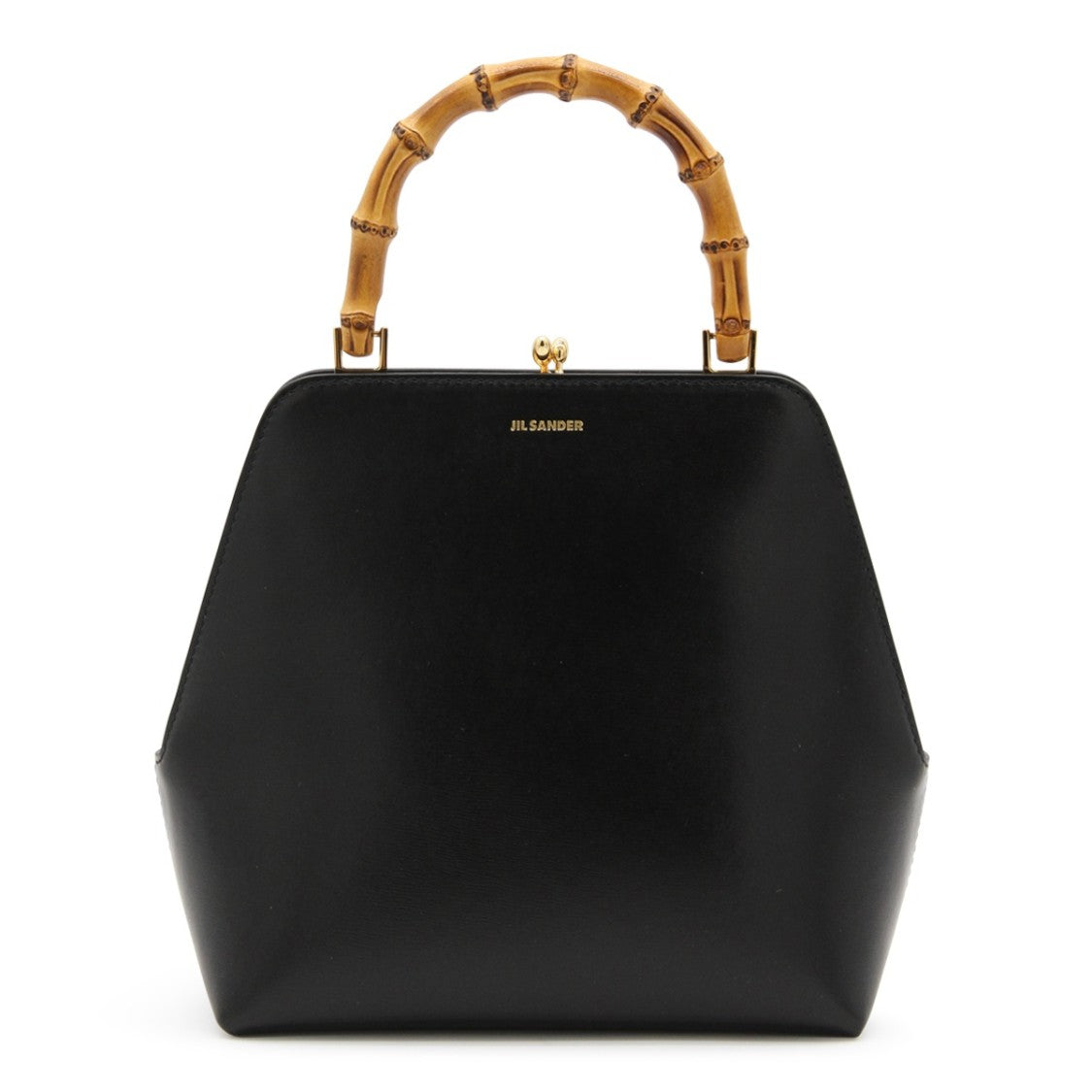 Jil Sander Black Leather Top Handle Bag