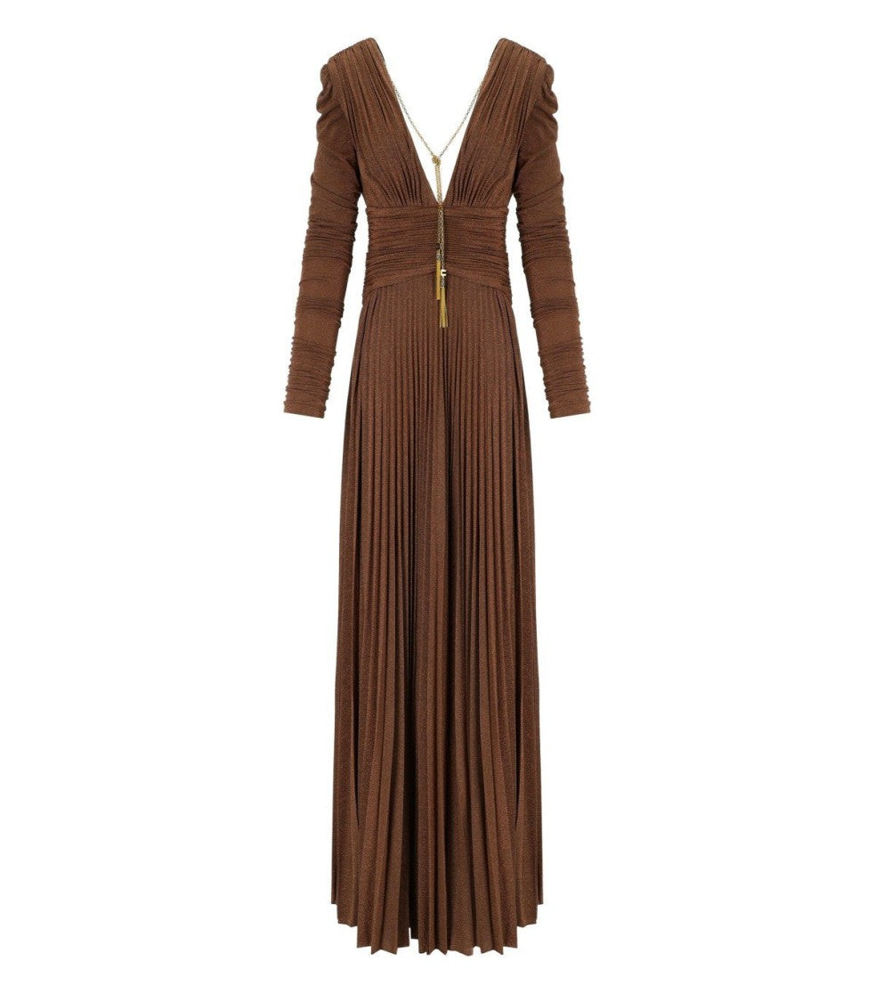 Elisabetta Franchi Red Carpet Brown Sugar Dress