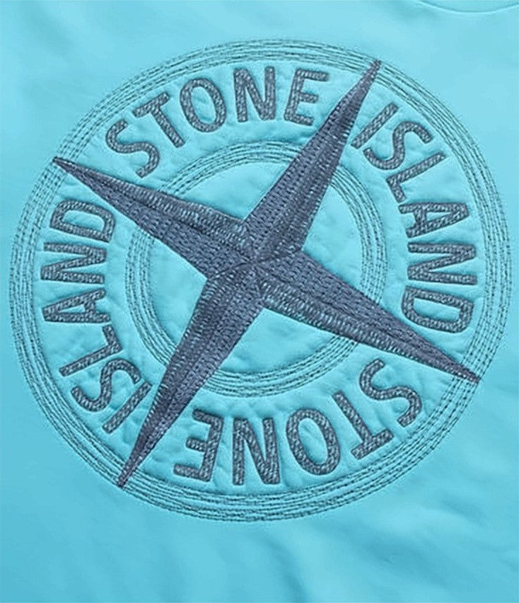 Stone Island Bright Blue Long-Sleeve Sweatshirt