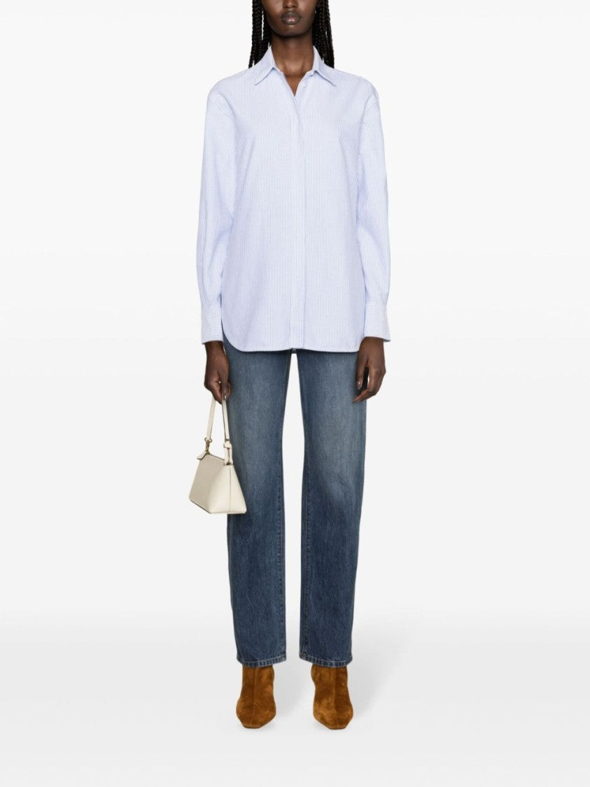 Golden Goose Classic Long-Sleeve Vertical Stripe Shirt