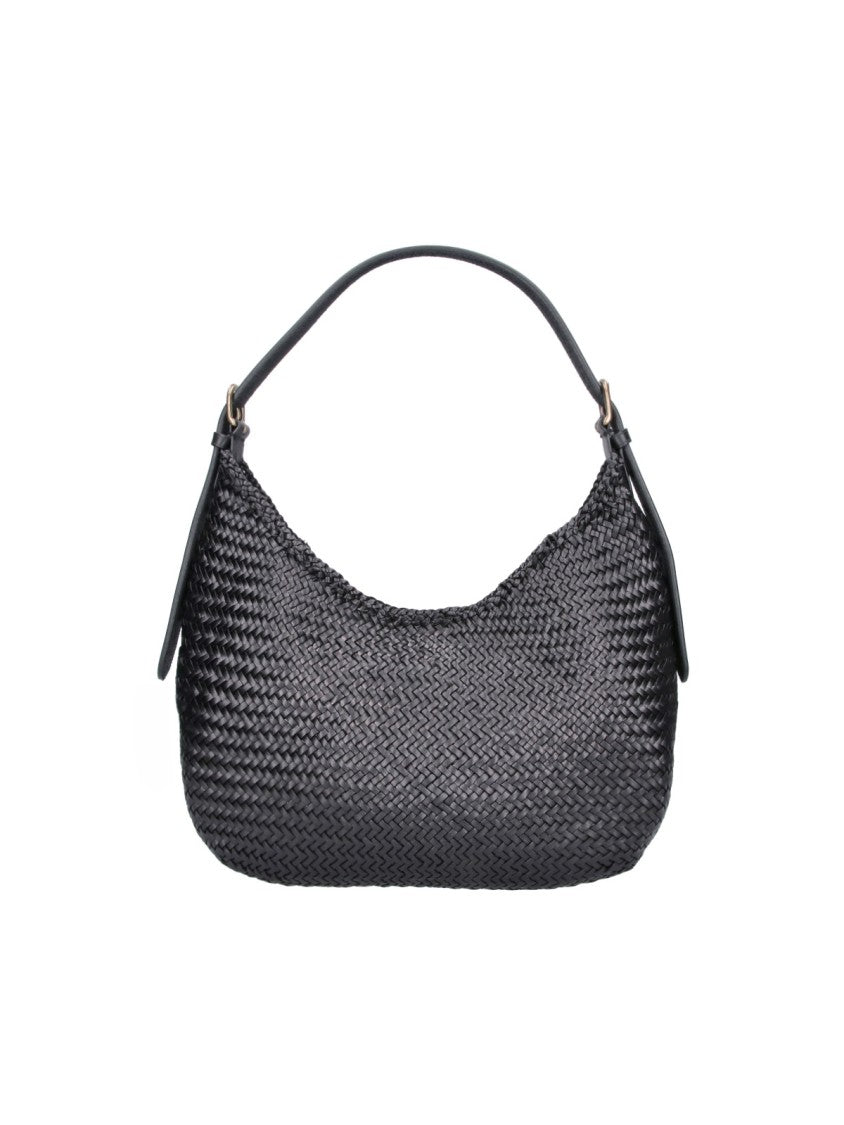 Dragon Diffusion Black Luna Mezza Leather Shoulder Bag