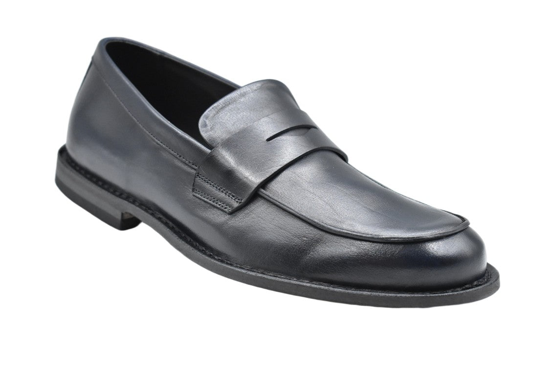 Pantanetti Navy Laced Comfort Refined Low Shoes